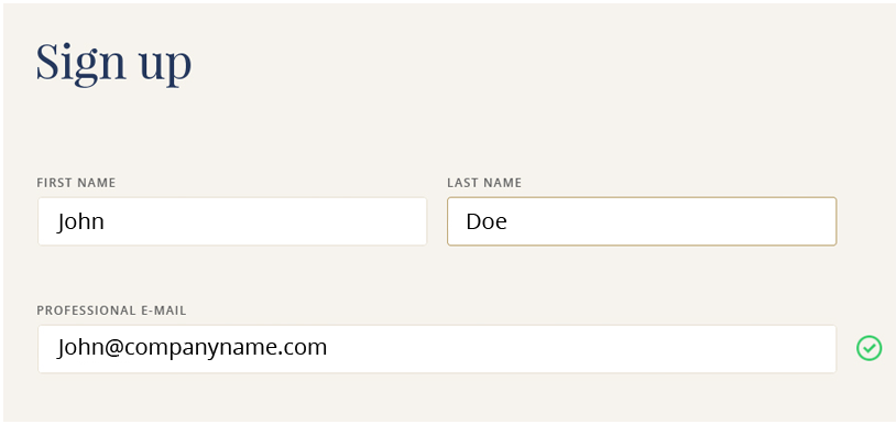 Creating an account with Arcedior